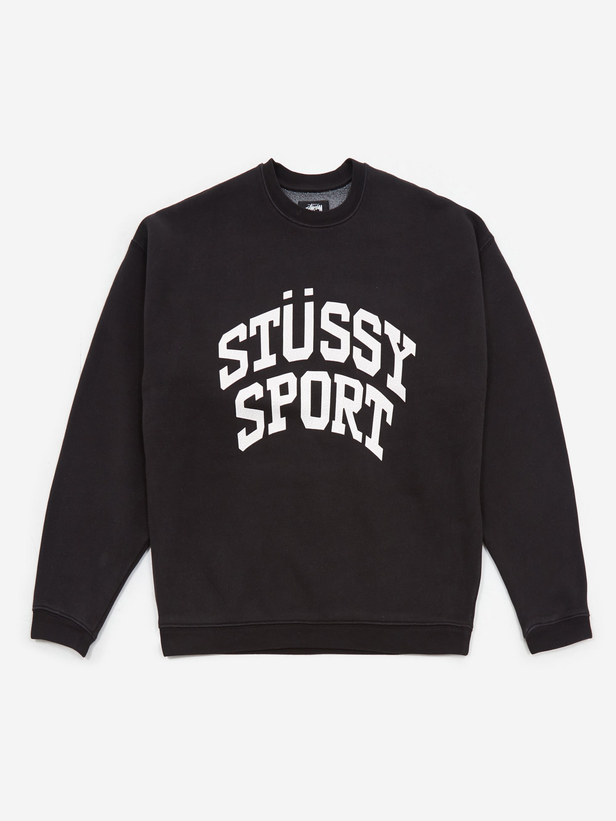 Stüssy Big Crackle Sport Crew - Washed Black – Goodhood