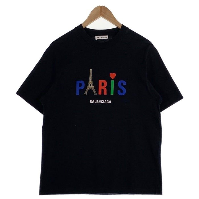 BALENCIAGA バレンシアガ 20SS Paris Tee プリントTシャツ ブラック