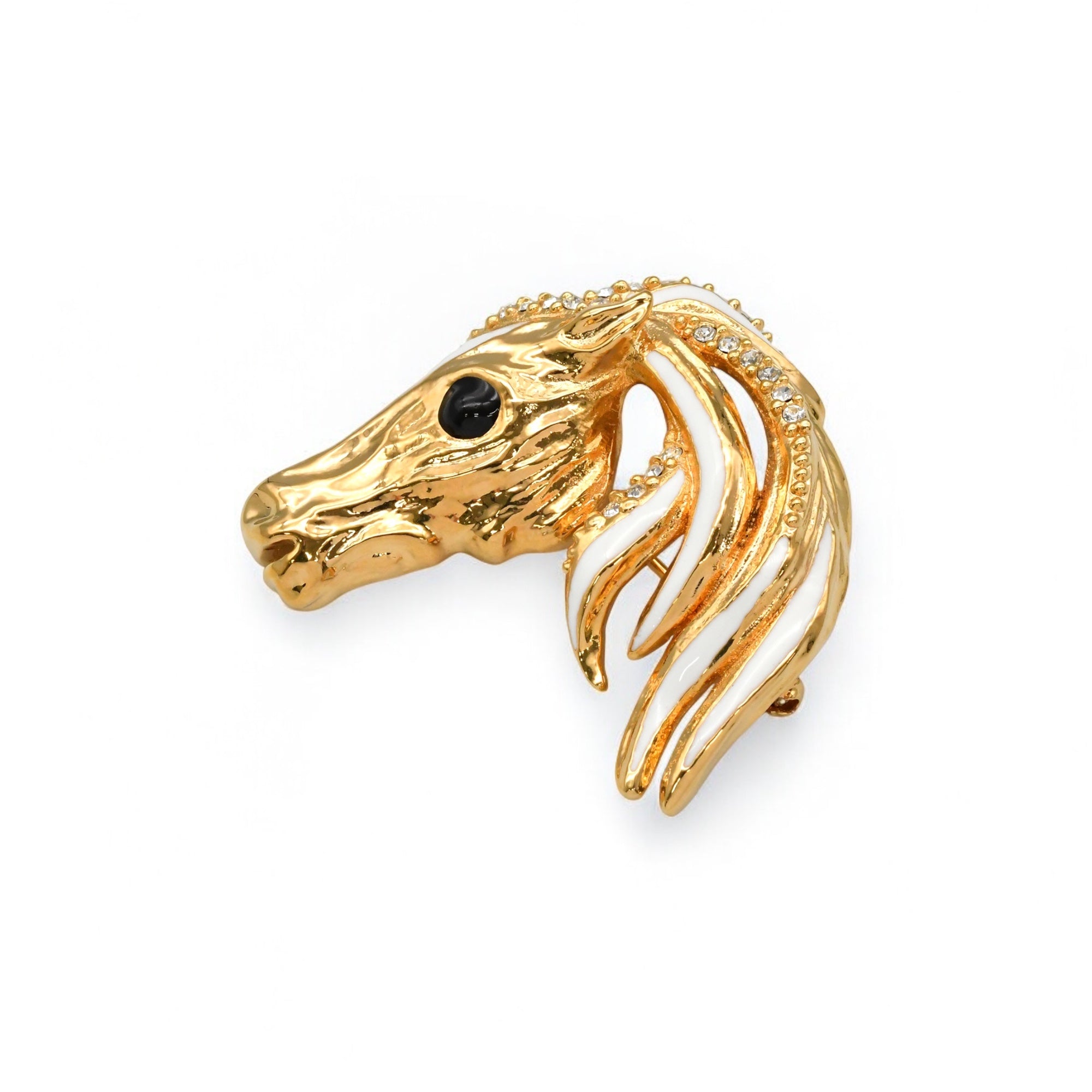 シュバル ホワイト ブローチ