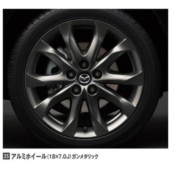 マツダ（MAZDA） アルミホイール(18X7.0J)1本ガンメタリックエアバルブ