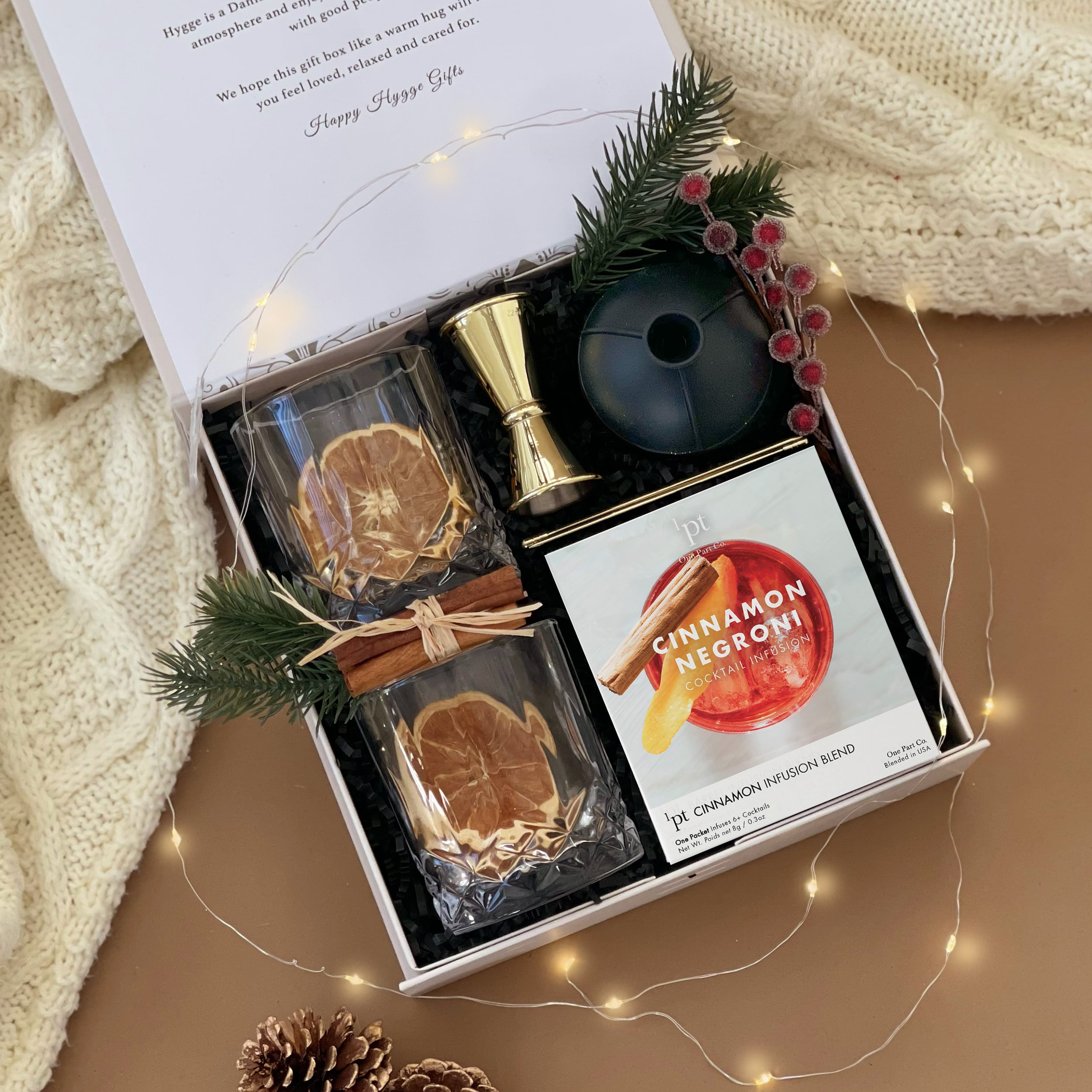 Classic Negroni Holiday Gift Set | Old Fashioned Glasses