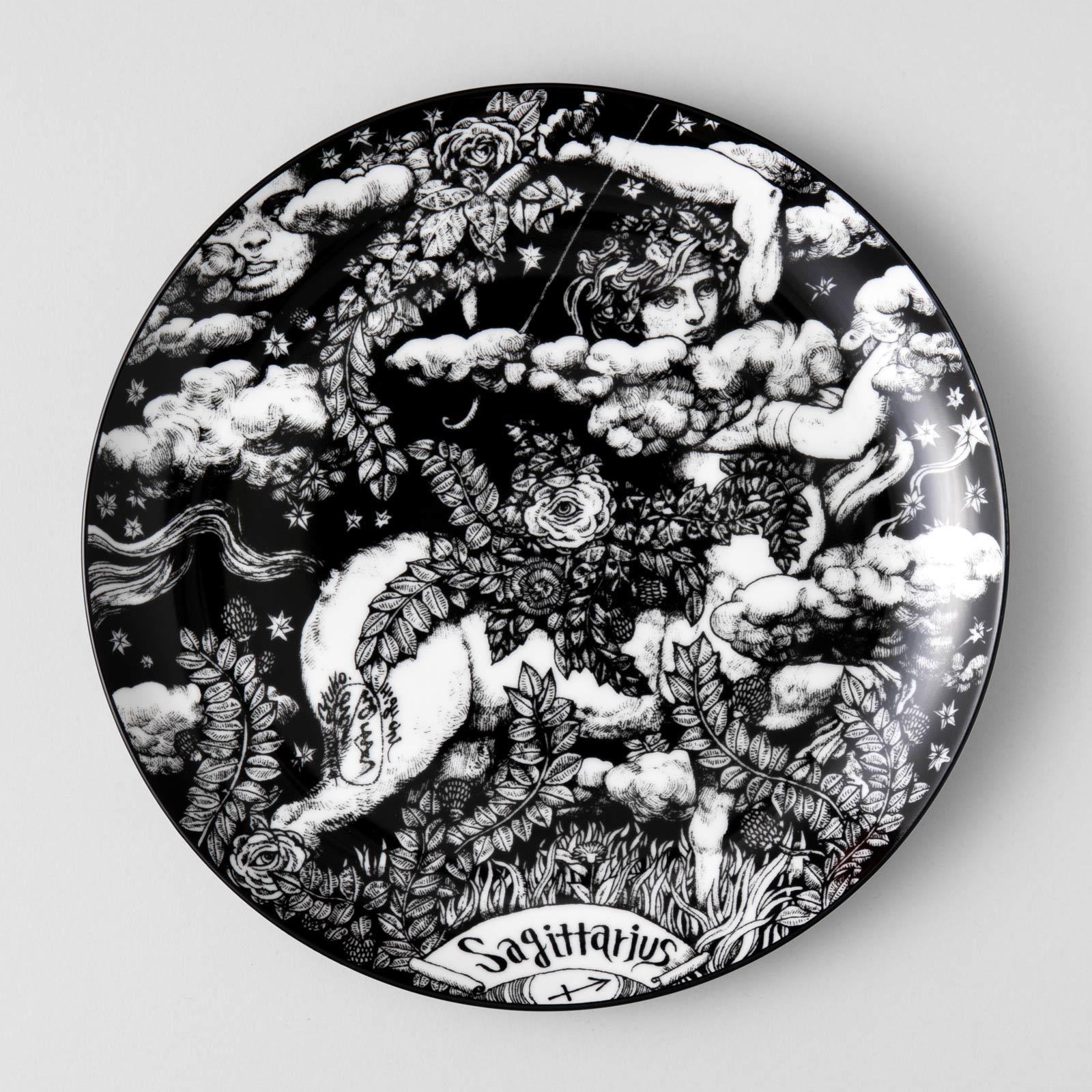 23cm丸皿 星座Sagittarius – ボリス雑貨店