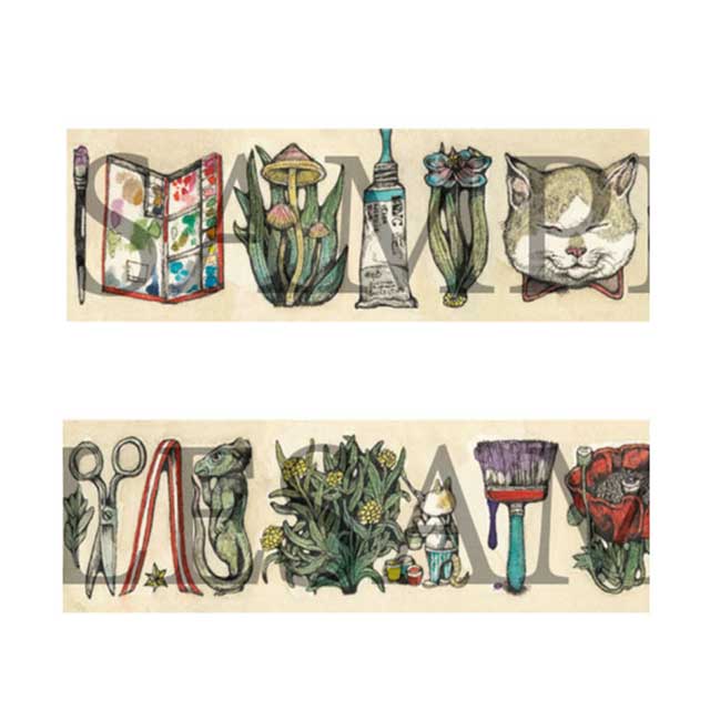 ヒグチユウコxホルベイン マスキングテープ60mm 2個セット – ボリス雑貨店