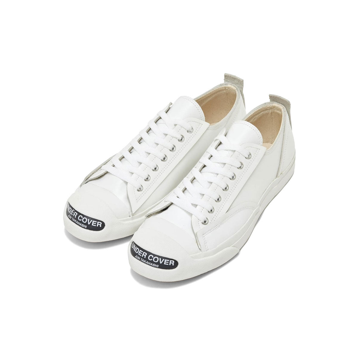 UNDERCOVER TOE LOGO LEATHER SNEAKERS WHITE アンダーカバー トー