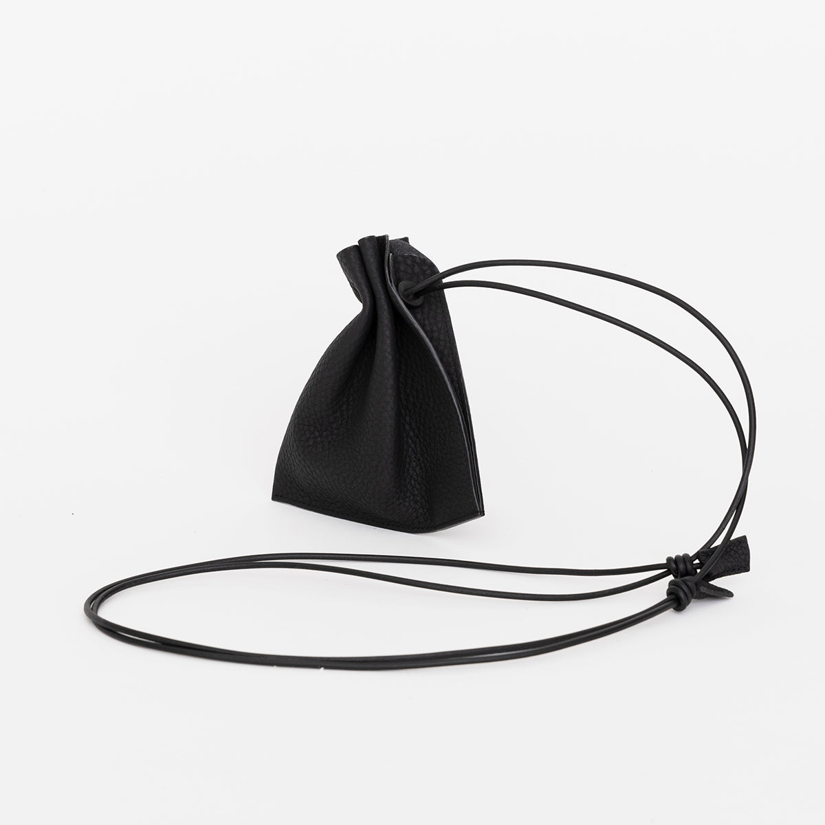 HERRIE KINCHAKU POUCH - XXS / DIPLO SKY｜ミニ巾着ポーチ 本革