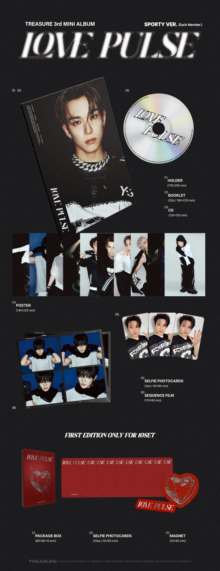 韓国盤】TREASURE 3rd MINI ALBUM [LOVE PULSE] SPORTY VER. – YGEX