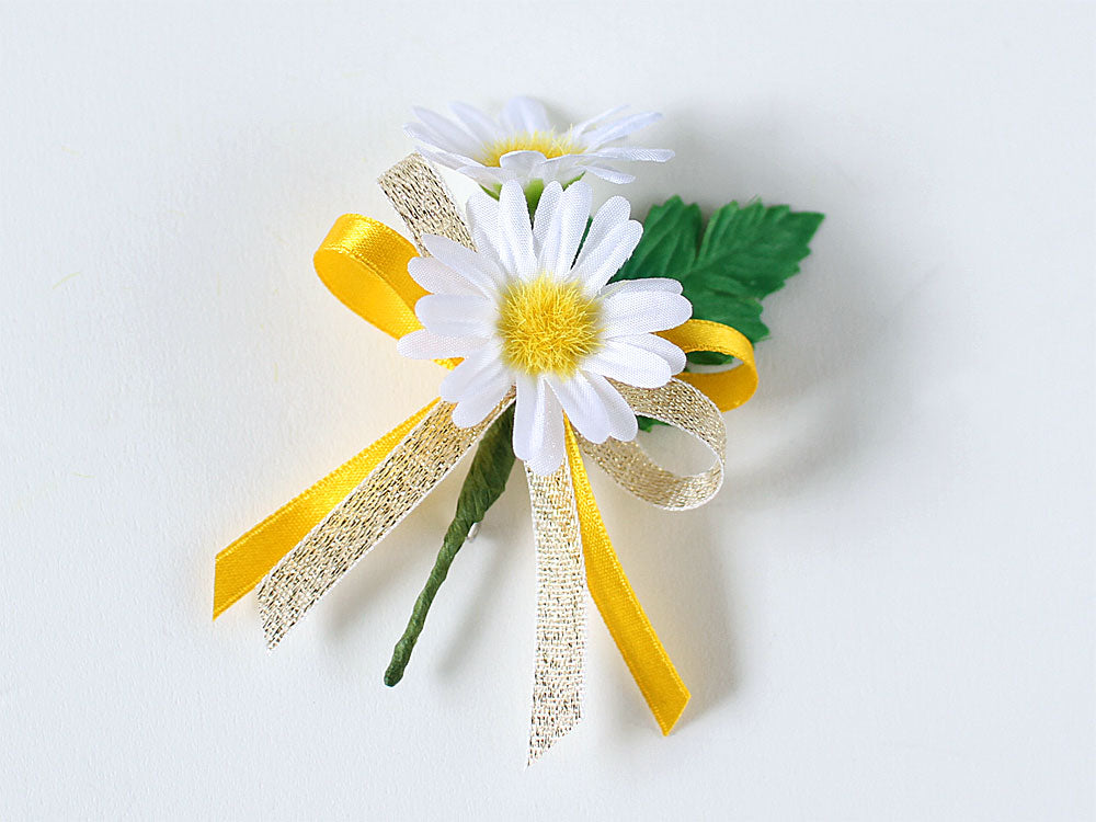 MG2-10 マーガレット×2輪コサージュ – インスタイルコサージュ