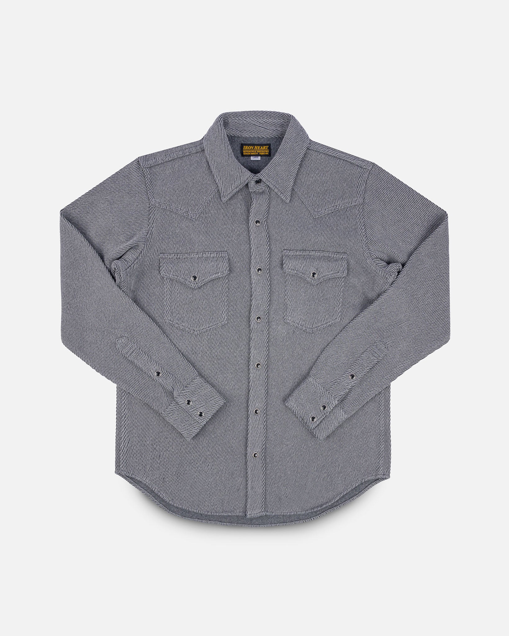 Iron Heart Top Dyed Grey Heavy Kersey Western Shirt