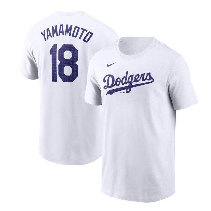 ナイキ 山本由伸 ロサンゼルス・ドジャース ネーム＆ナンバー 半袖 T