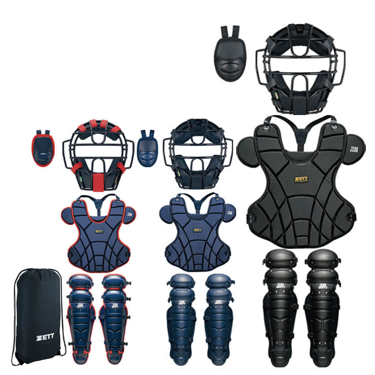 ゼット ZETT 軟式 キャッチャー防具 4点セット マスク プロテクター