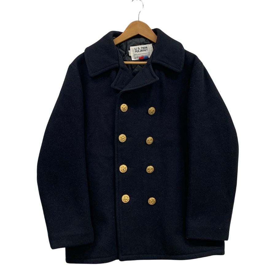 美品◇ショット ピーコート 金ボタン U.S. 740N PEA JACKET ネイビー