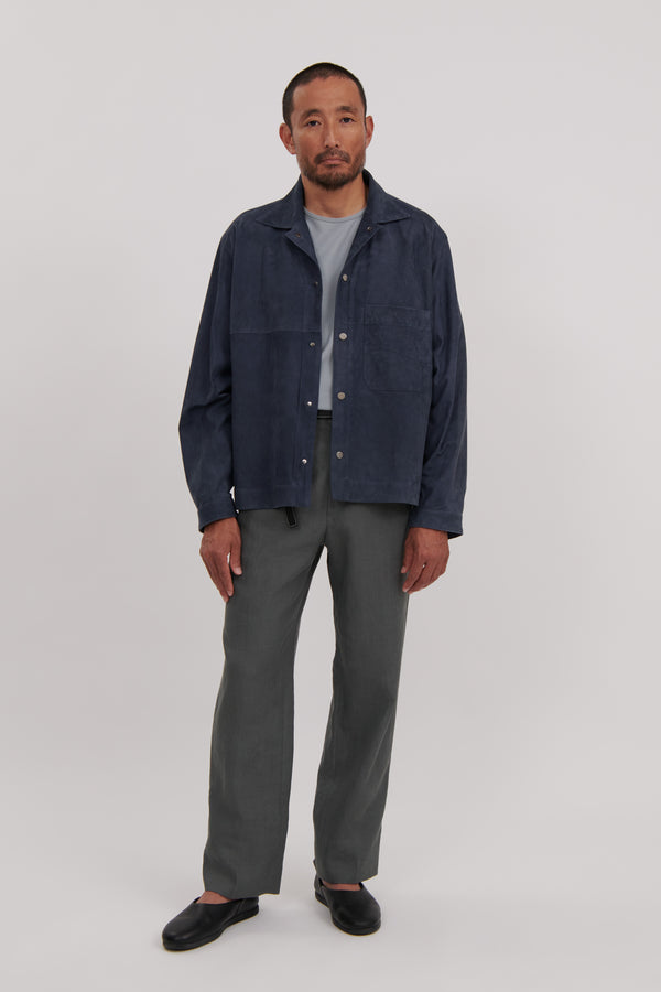Wave Jacket (Slate Paper-Backed Suede) - Stoffa