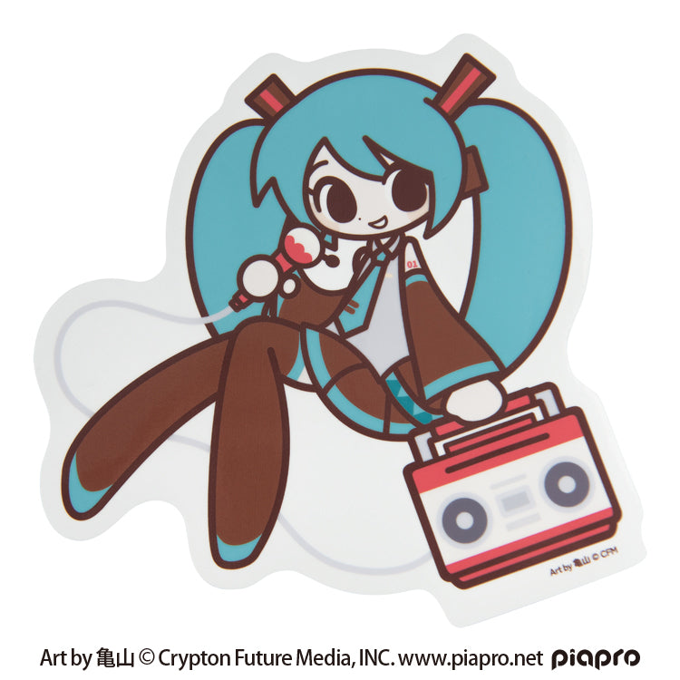 初音ミク トラベルビッグステッカー (初音ミク Art by 亀山 ラジカセ