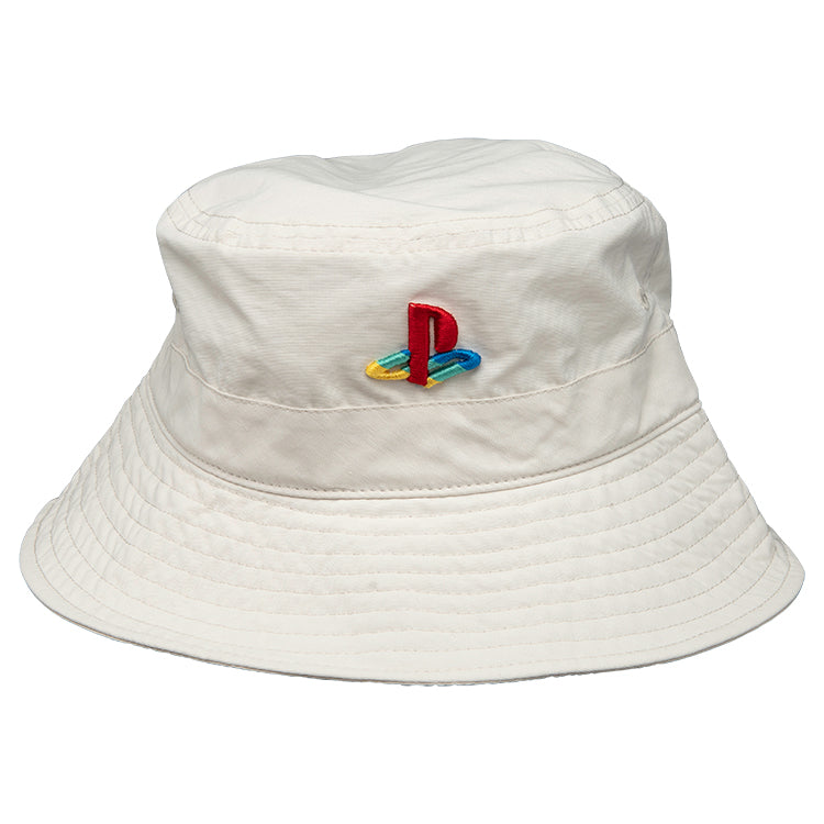 Heritage 3D刺繍バケットハット / PlayStation™ ホワイト – GRAPHT