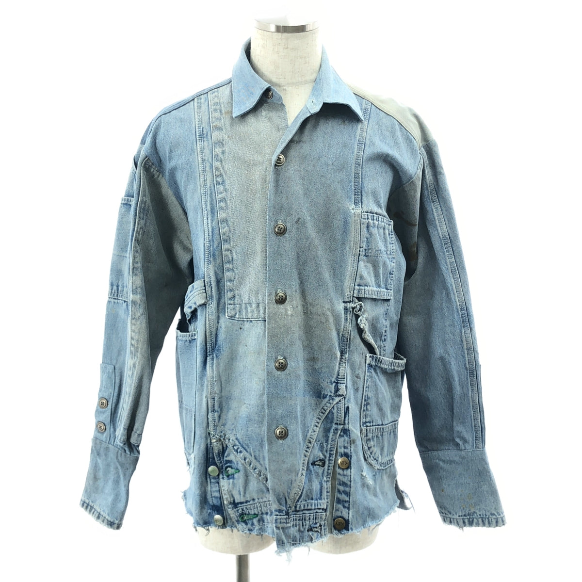 GREG LAUREN / グレッグローレン | OVERALL COLLARED BOXY DENIM / 再