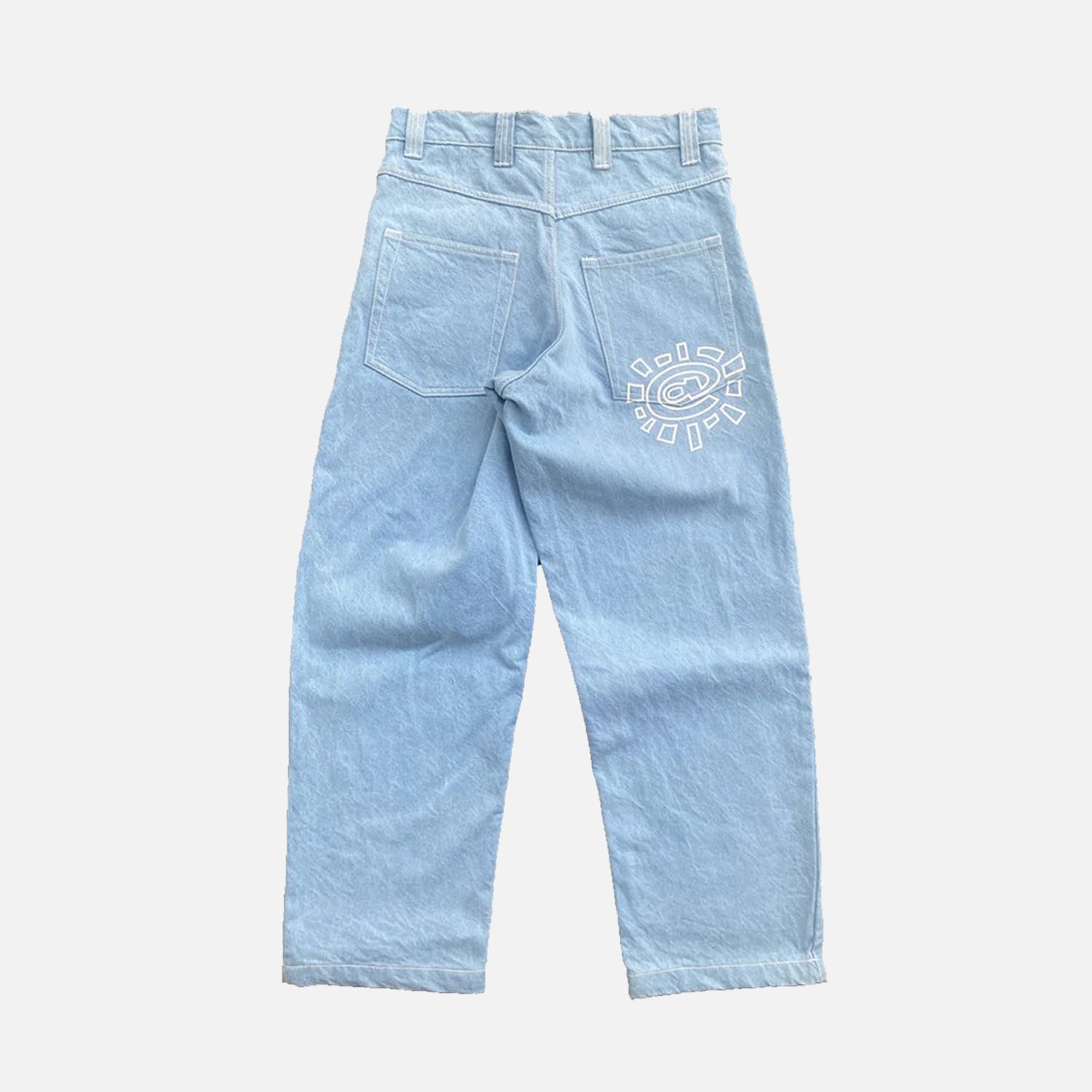 Always Do What You Should Do Denim Heavy Duty Jeans - Light Blue