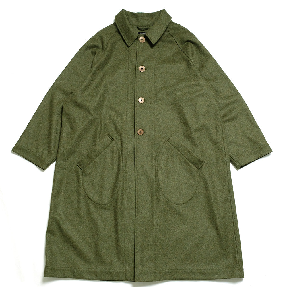FRANK LEDER - Military Green Wool Long Coat - FL-022014 – Sun