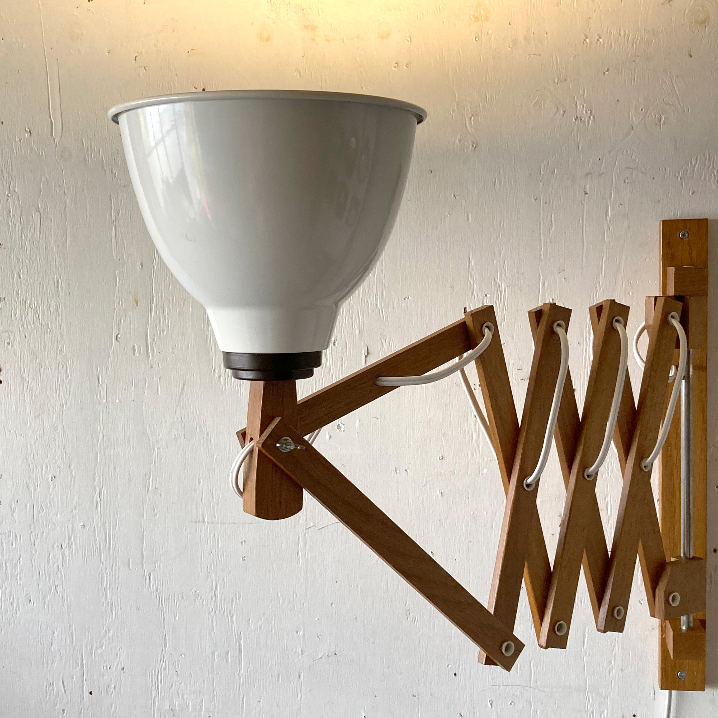 北欧 60's ヴィンテージ 木製 シザーランプ ミッドセンチュリー レトロ