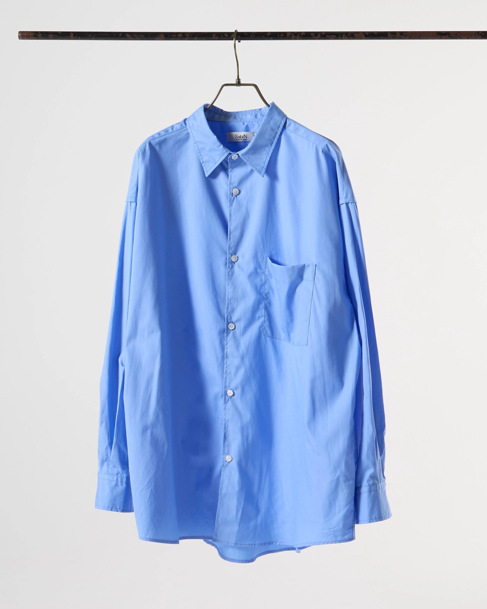 100/2 broad regular collar shirt (Blue) – SabiN