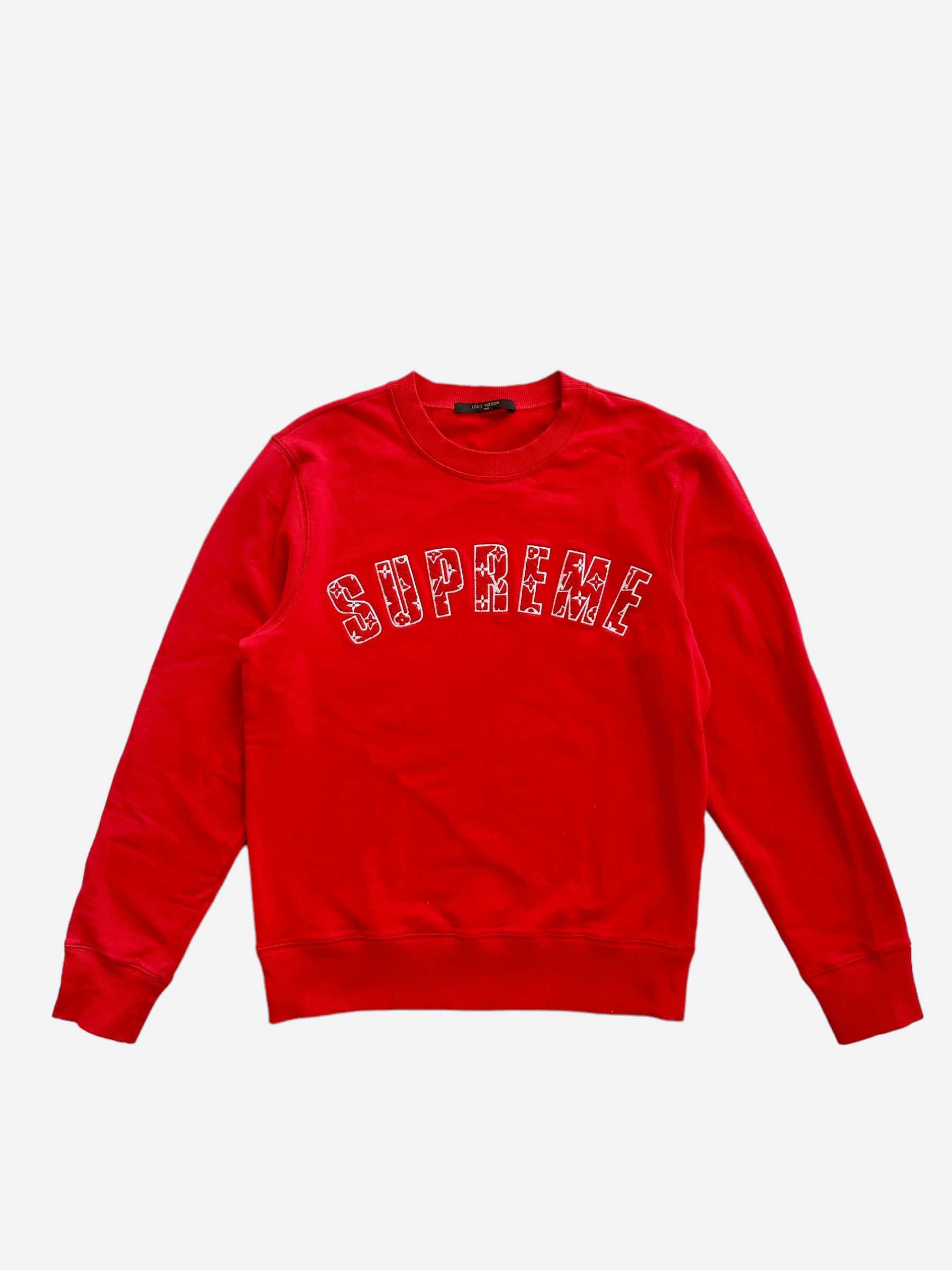 Louis Vuitton Supreme Red & White Arc Logo Sweater – Savonches