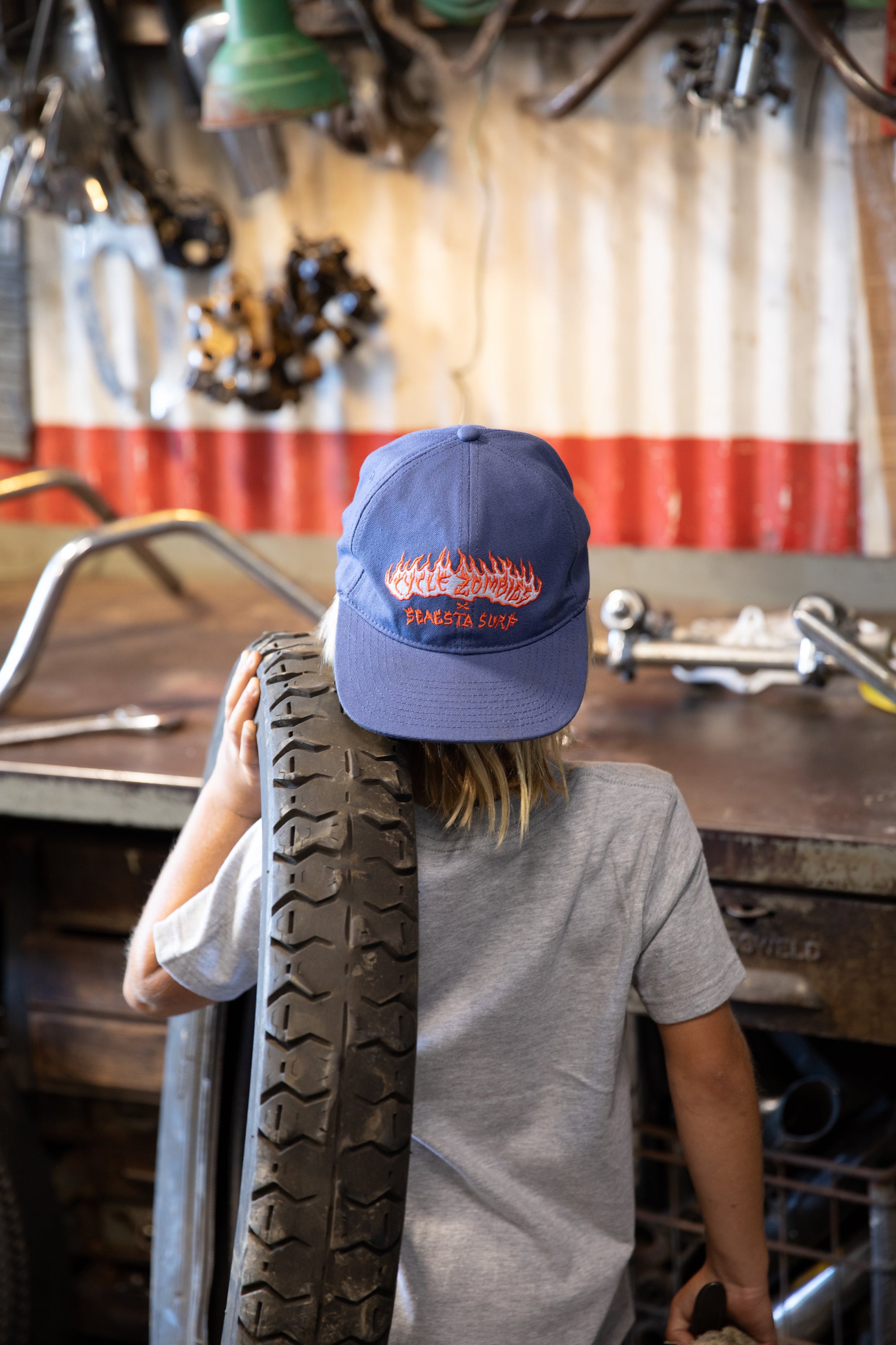 Seaesta x Cycle Zombies Lit Up Youth Hat / Navy – SEAESTA SURF