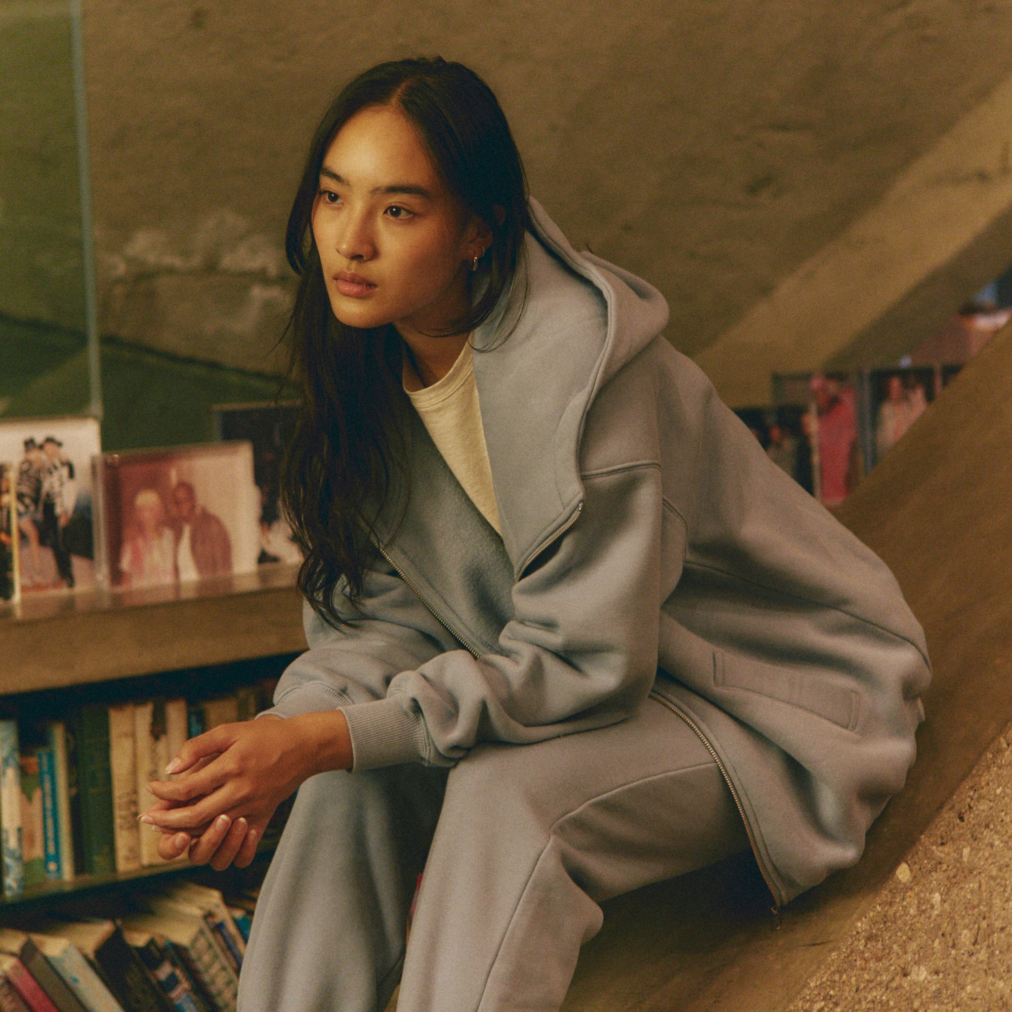 Volume Sweat Big Zipフーディー