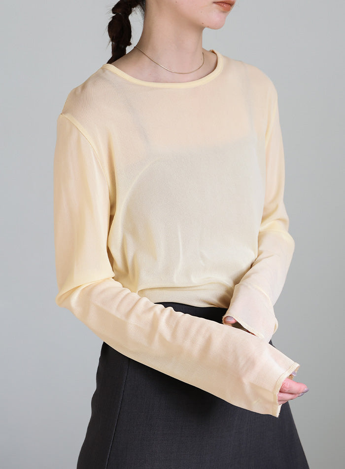 クルーネックシアープルオーバー – SELECT MOCA