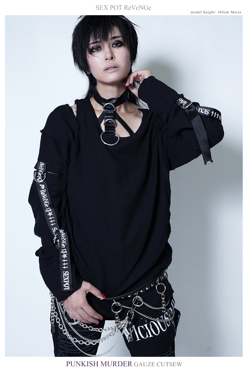 期間限定！送料無料】PUNKISH MURDER ガーゼ カットソー ｜SEX POT