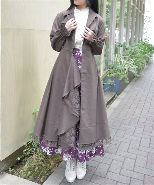 ラッフルフリルトレンチコート | axes femme online shop -outlet-