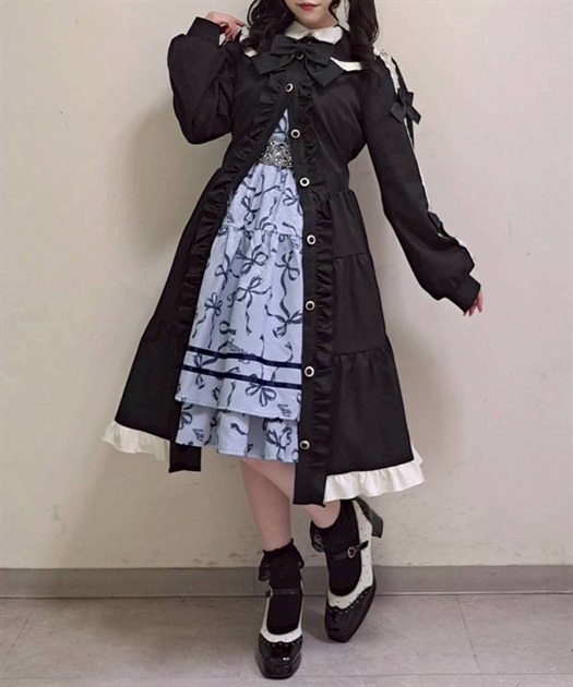 バイカラーワンピースコート | axes femme online shop