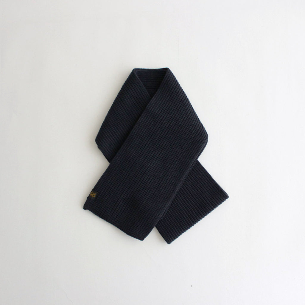 SOLID WOOL MUFFLER #NAVY [BN-23FI-009] – Diffusion