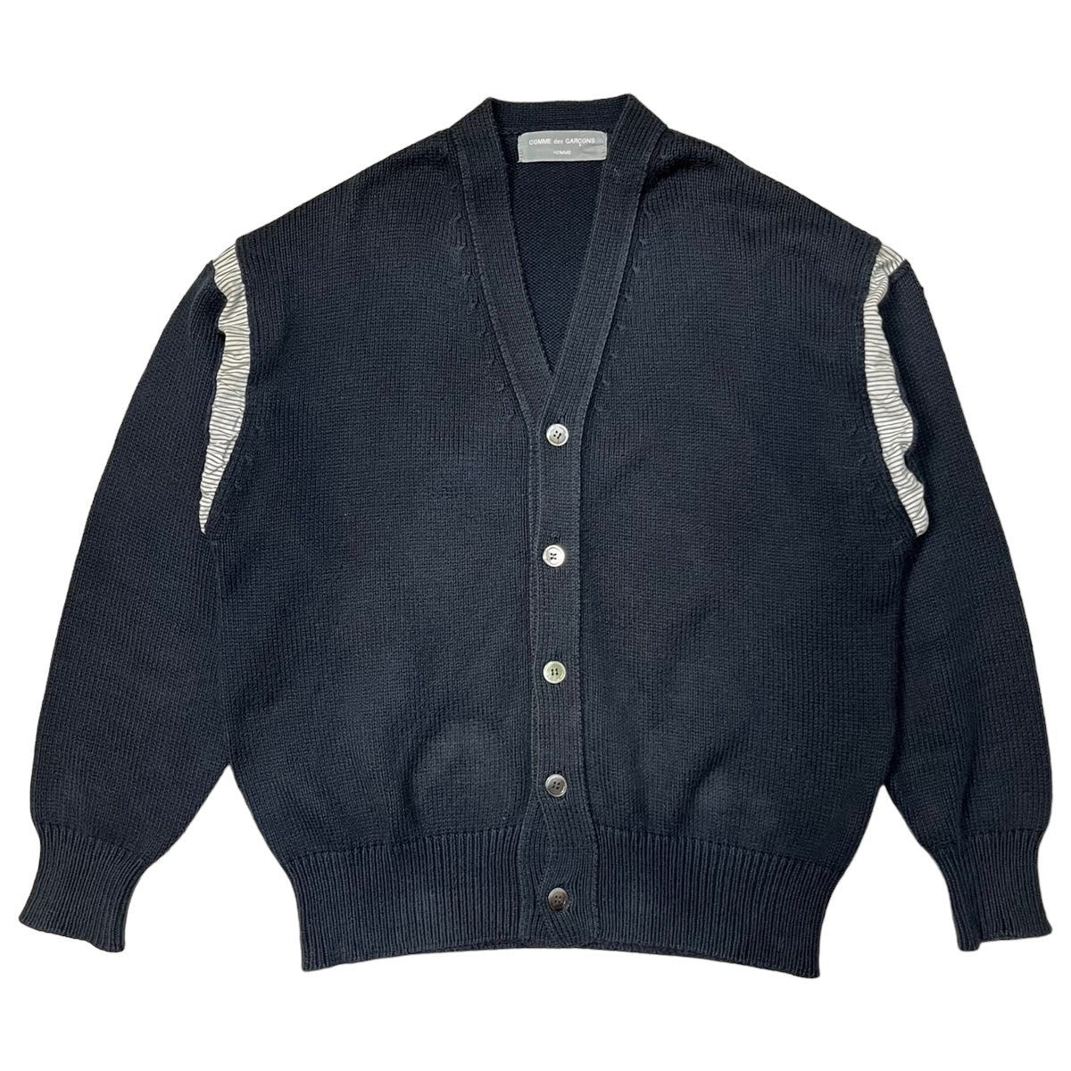 コムデギャルソンオム 22SS コットンカーディガン ネイビー S COMME