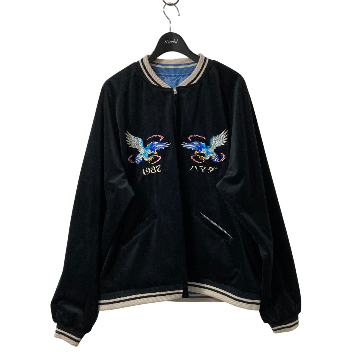 SAPEur(サプール) リバーシブルスカジャン スカイブルー サイズ L