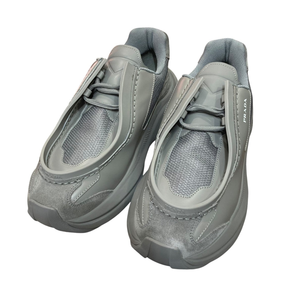 PRADA(プラダ) 23AWシステムスニーカー2EG424 2EG424 グレー サイズ 7