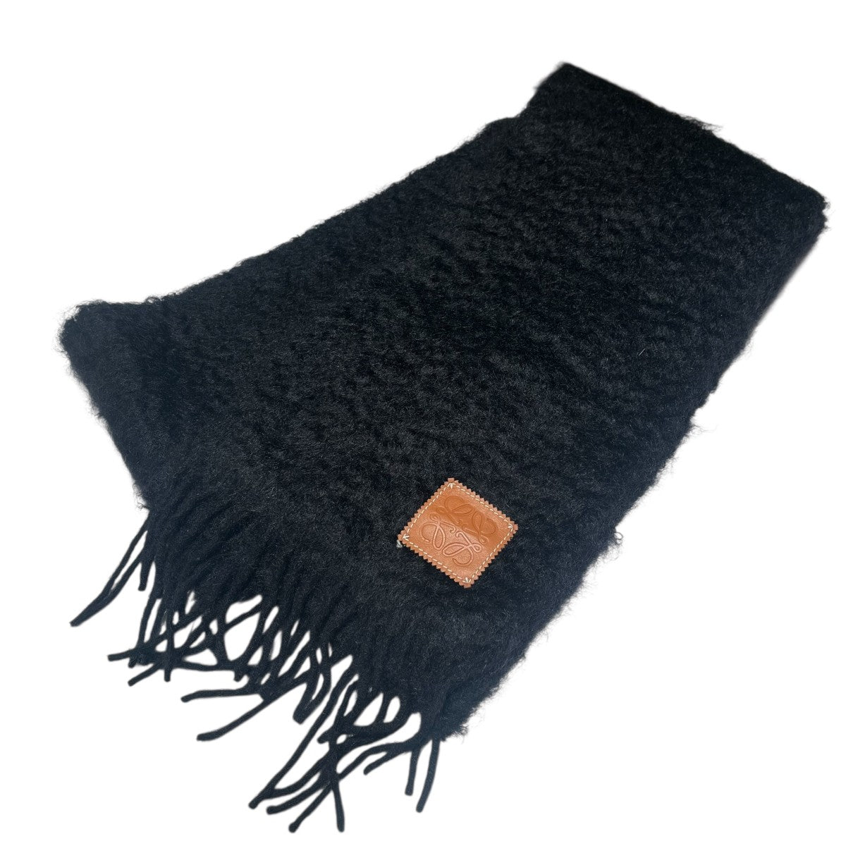 LOEWE(ロエベ) アナグラムパッチマフラー28003861 28003861 ブラック