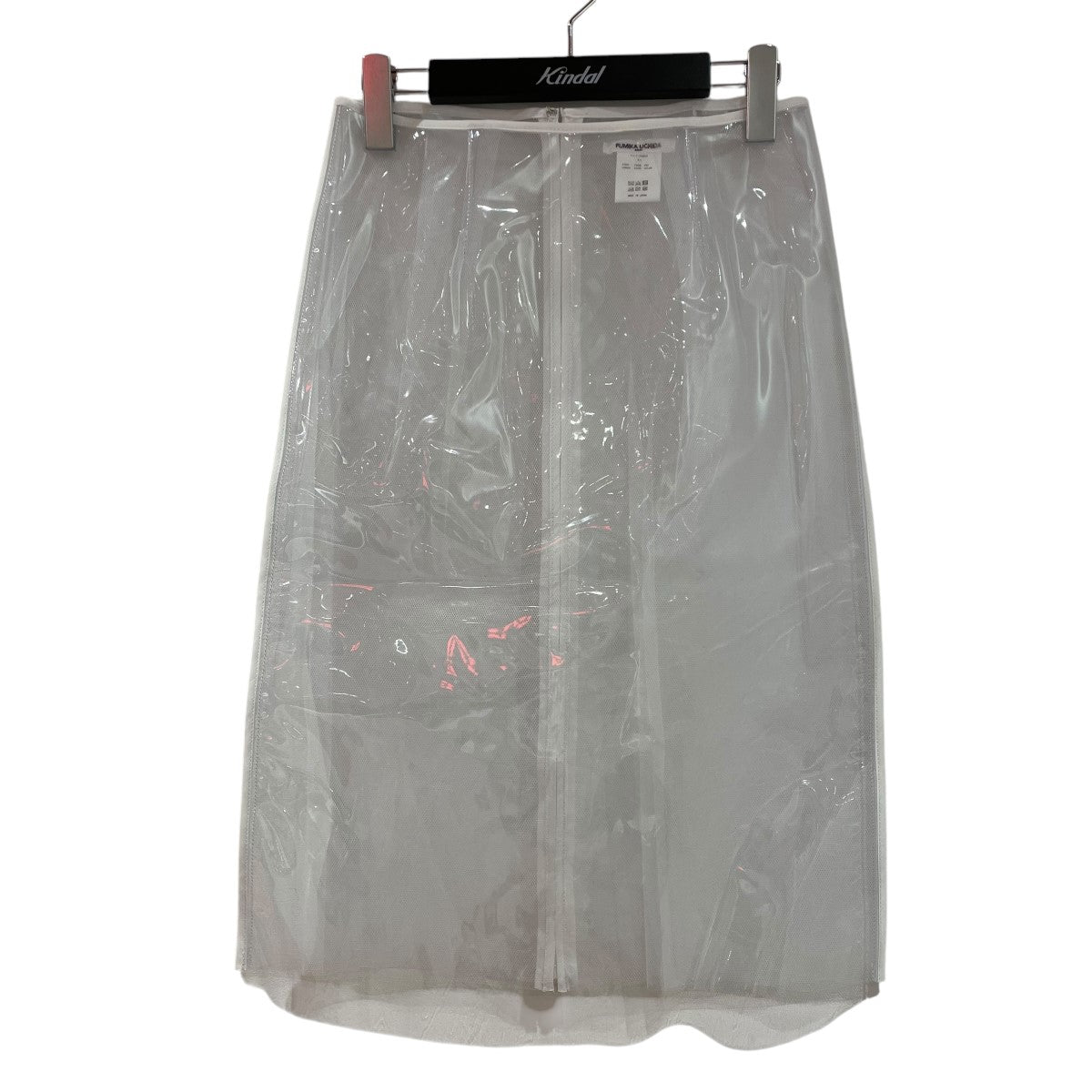 FUMIKA UCHIDA(フミカウチダ) VINYL TULLE BACK ZIPPED MIDI SKIRT