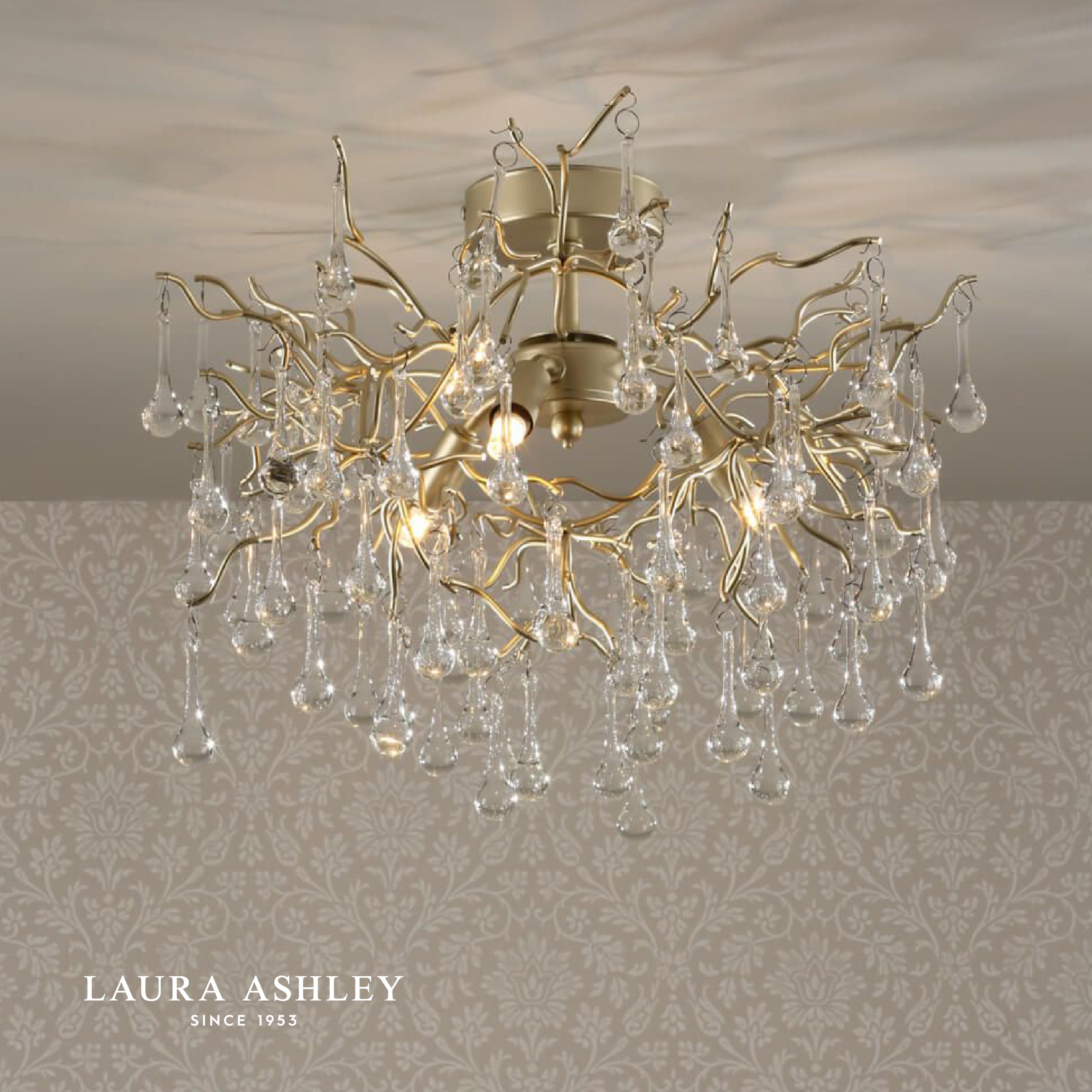 LAURA ASHLEY ローラアシュレイ 3灯シャンデリア GCH006-3