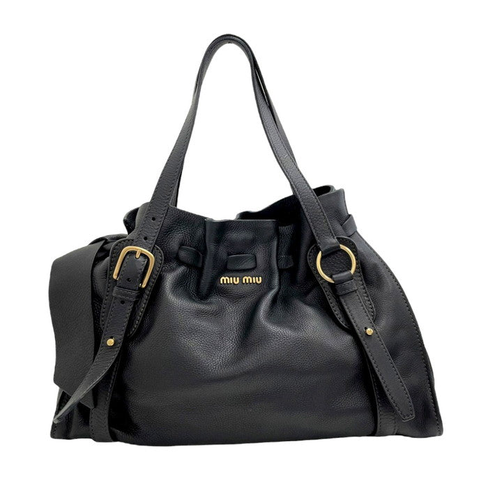 MIUMIU/ミュウミュウ】 サイドリボン 2way セミショルダー トート