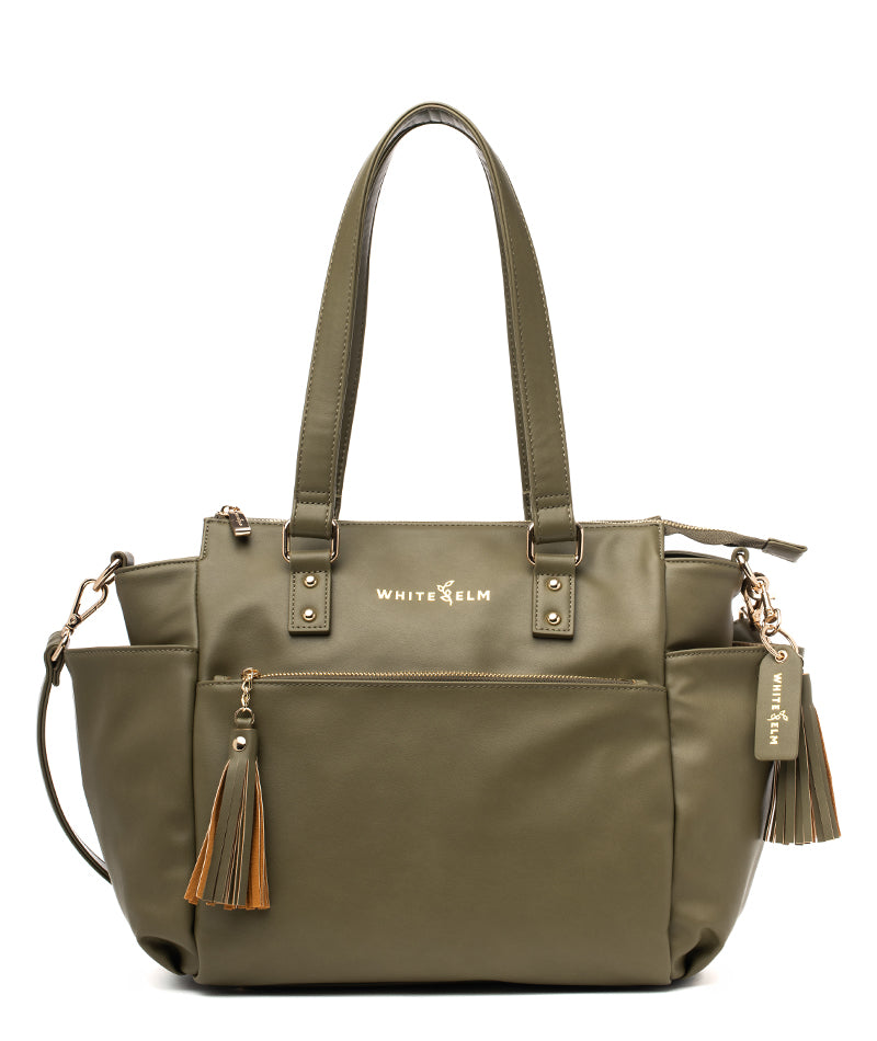 Gemini Mini Convertible Backpack Tote - Olive Green | White Elm Bags