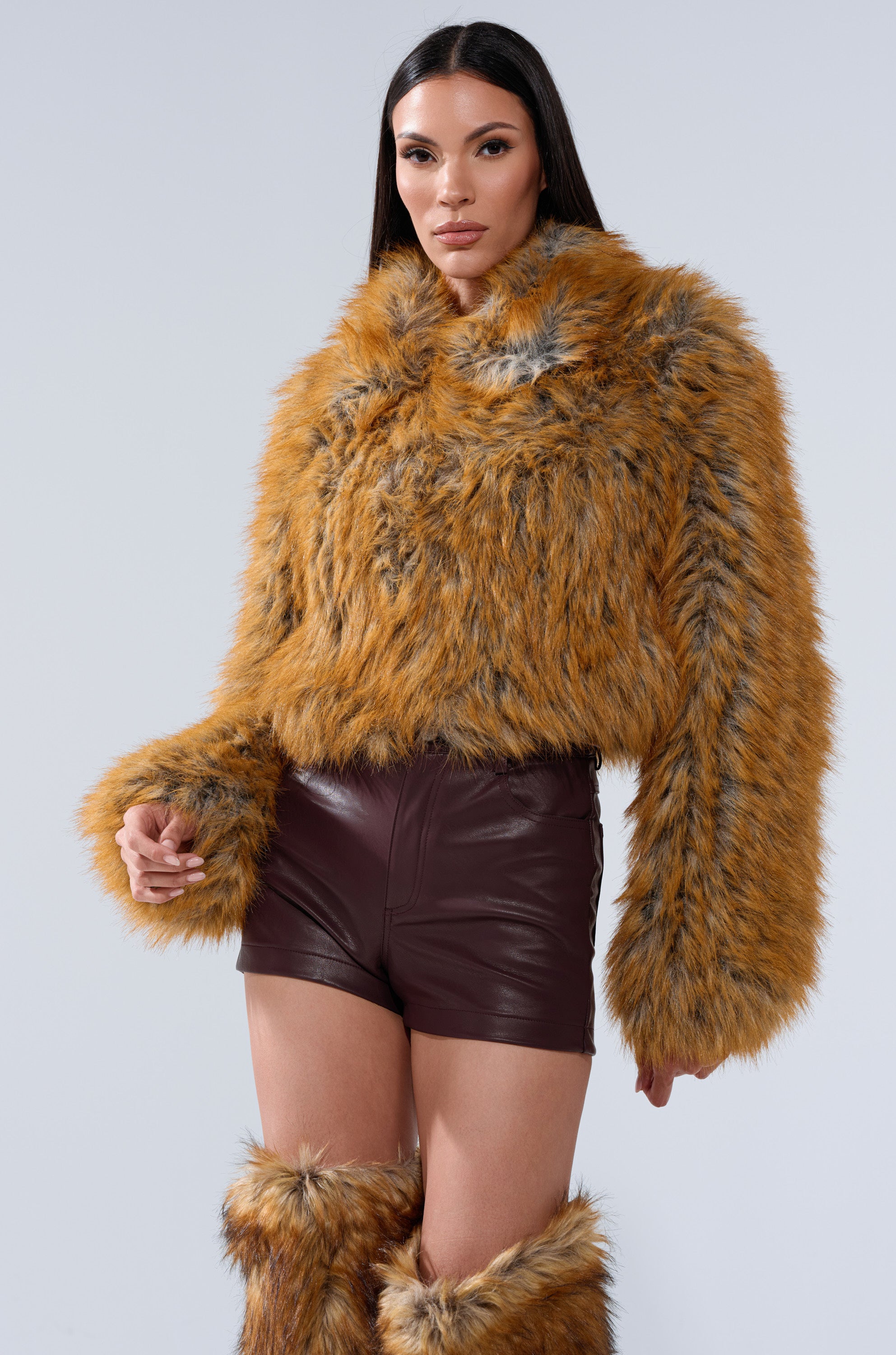 LAY LOW FAUX FUR BOMBER – AKIRA