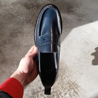 WH ダブルエイチ コインローファー 新色ネイビー入荷 WH販売店