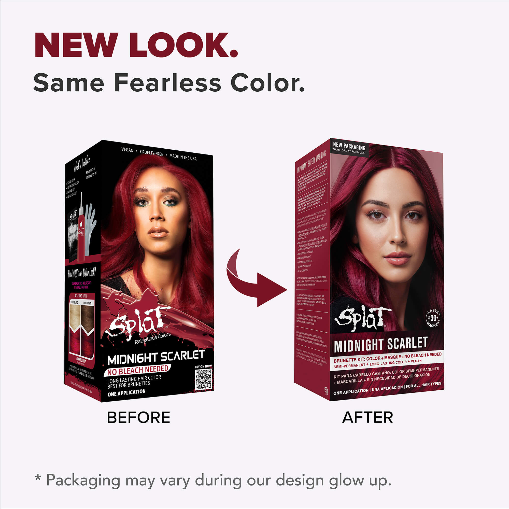 Midnight Scarlet: No Bleach Red Semi-Permanent Hair Dye | Splat