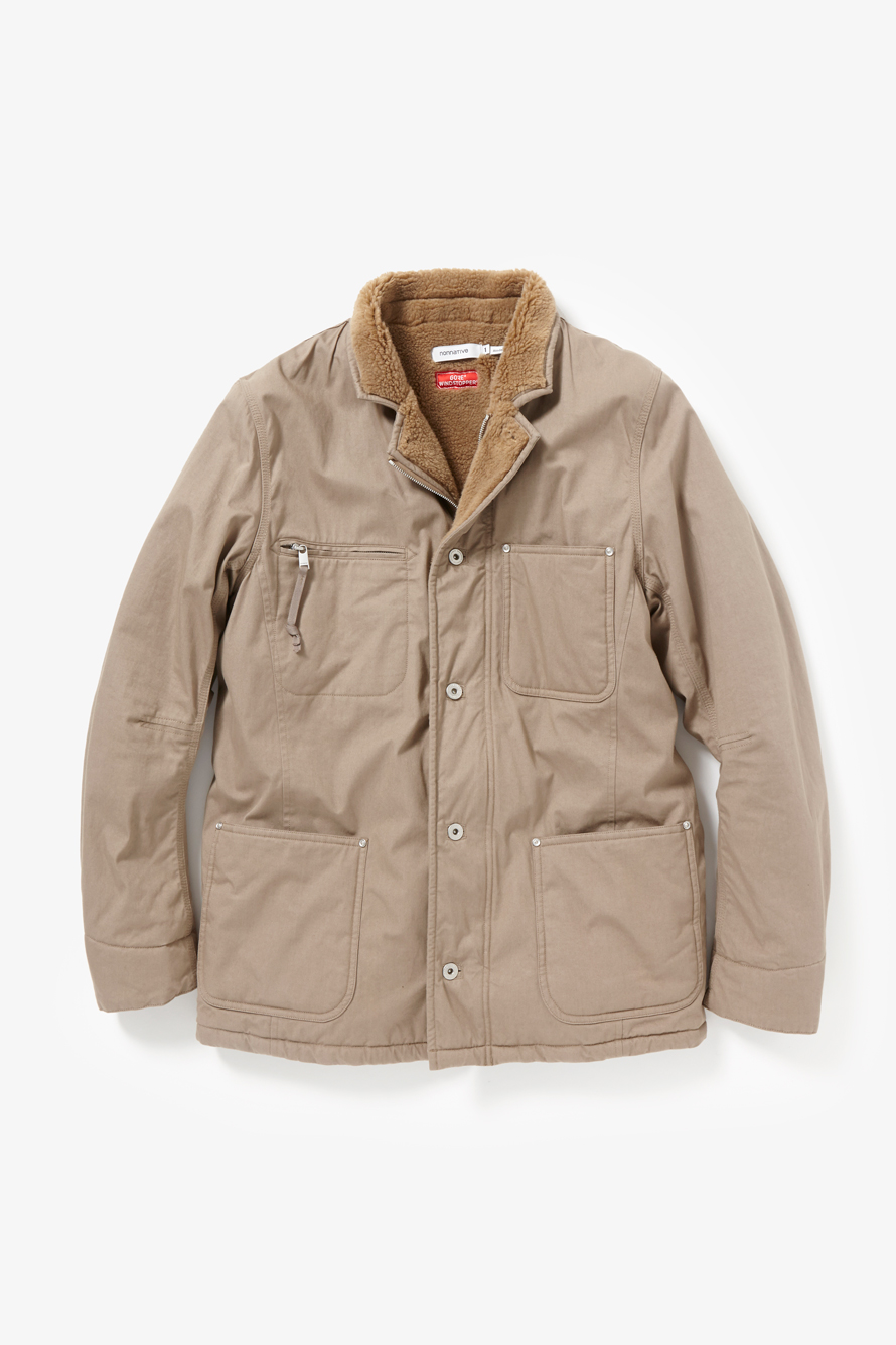 FARMER BOA JACKET COTTON ARMY CLOTH WITH “WINDSTOPPER_” 2L SOLID