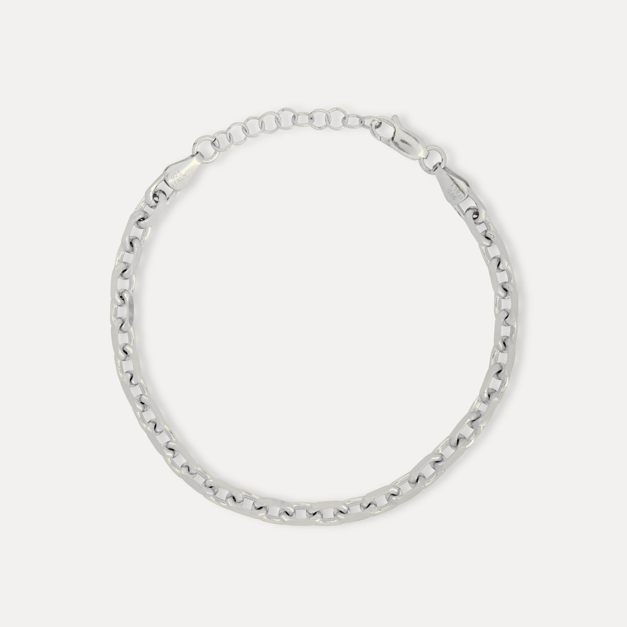 Silver Rolo Bracelet Chain - Mens Bracelets - By Twistedpendant