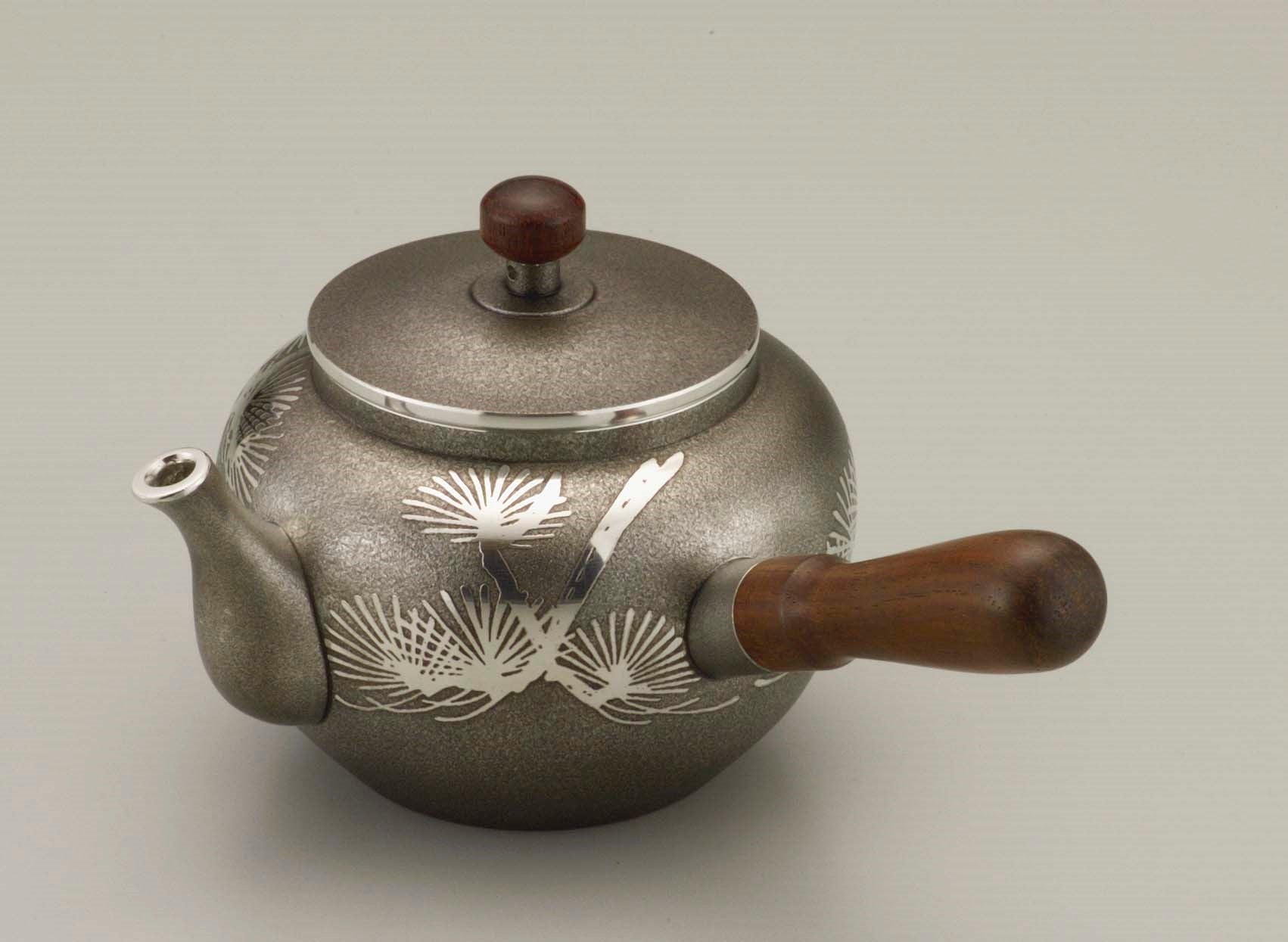 茶具茶壶燻横手大阪浪华锡器金属工艺品– Takumi Japan