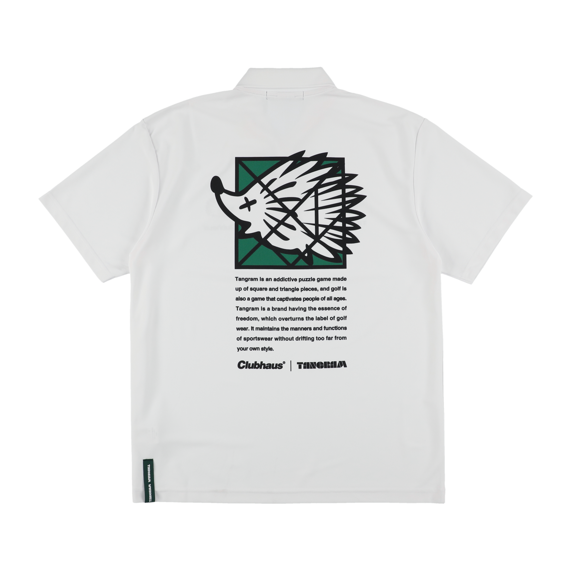 CLUBHAUS × TANGRAM TURF HEDGEHOG POLO SHIRTS WHITE TGS-MPL40