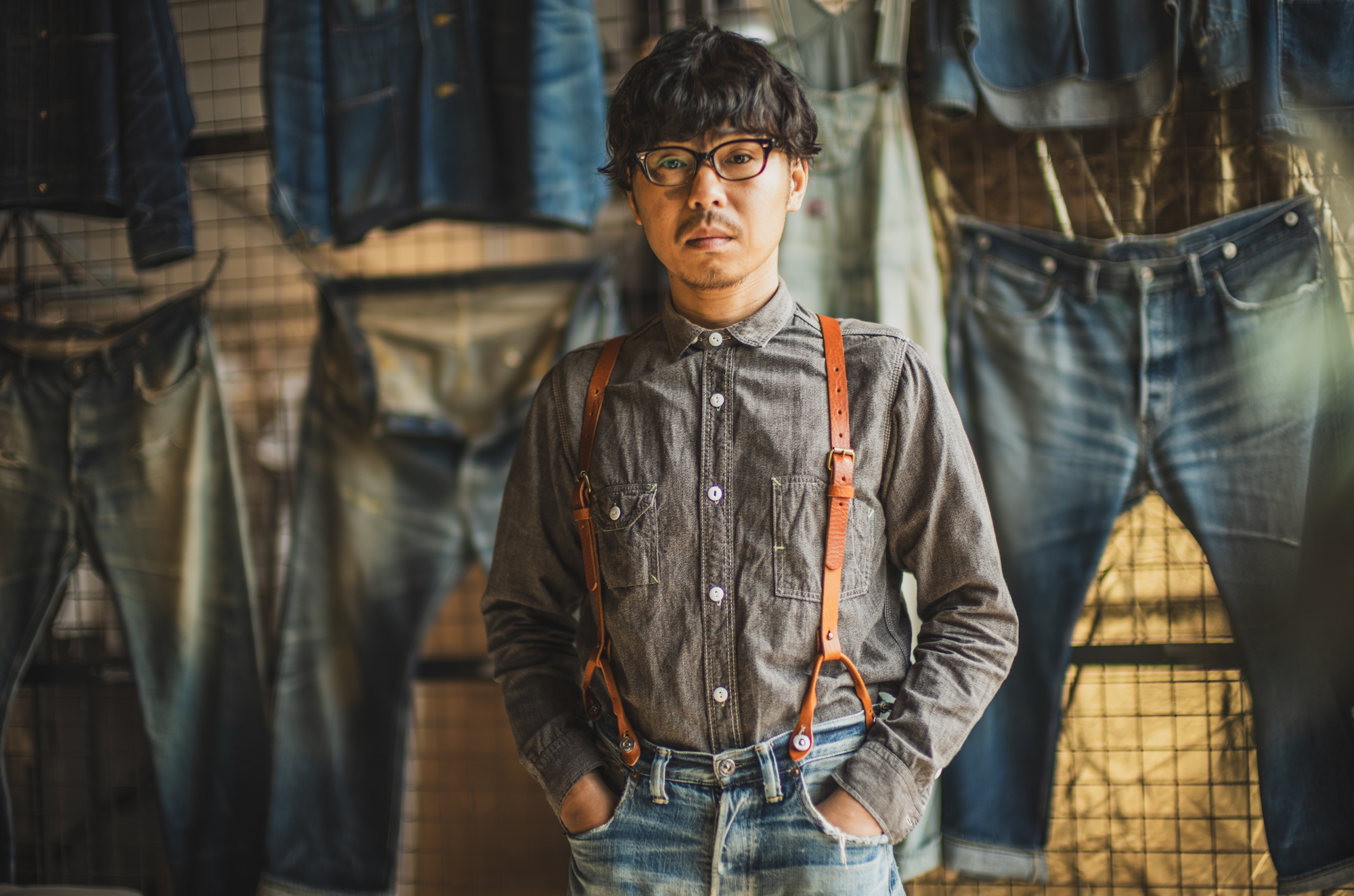 TCB Leather Suspenders | TCB jeans