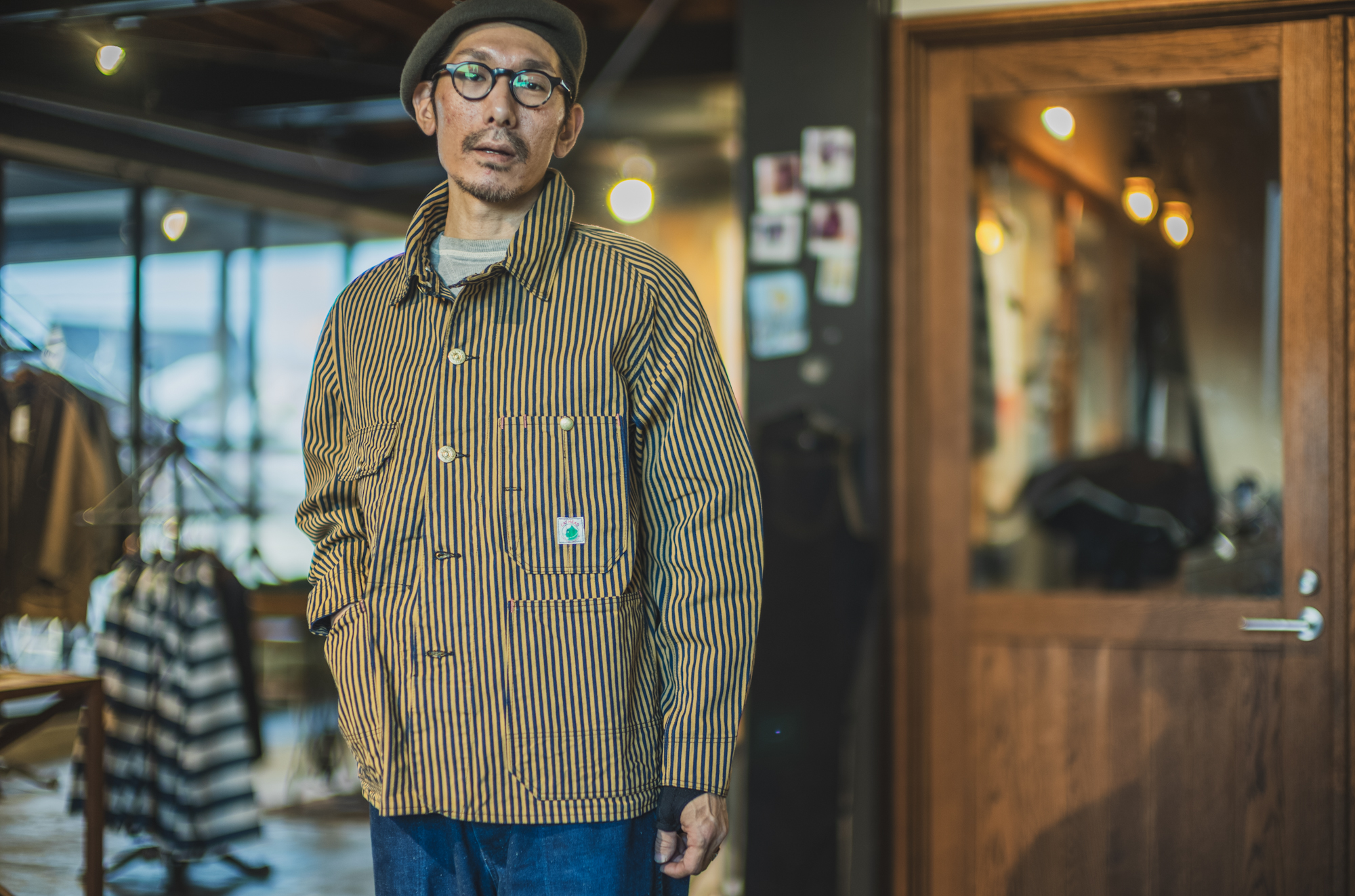 Cat Head Jacket Brown Tabby Stripe | TCB jeans