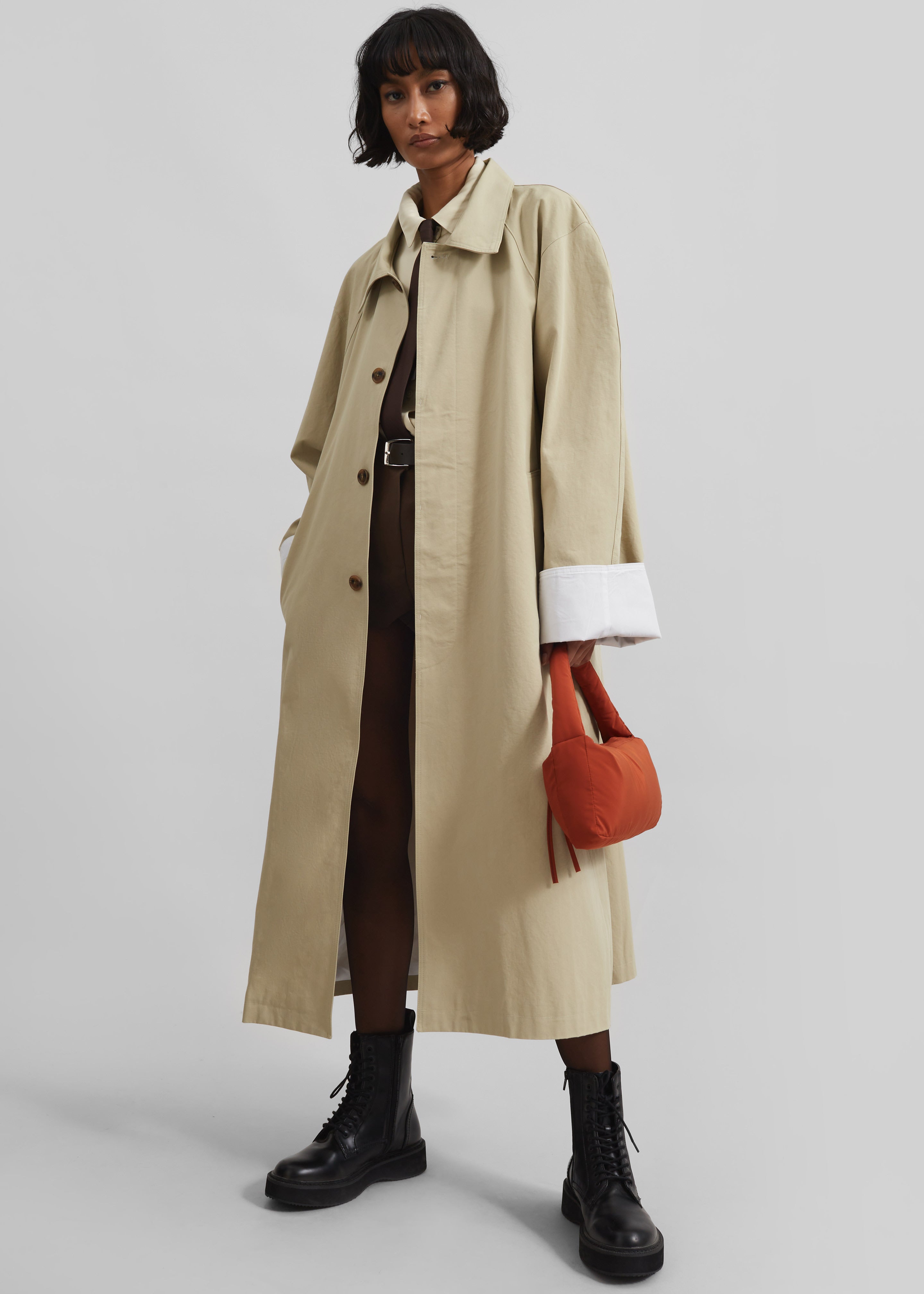 Arlise Oversized Trench Coat - Beige – The Frankie Shop