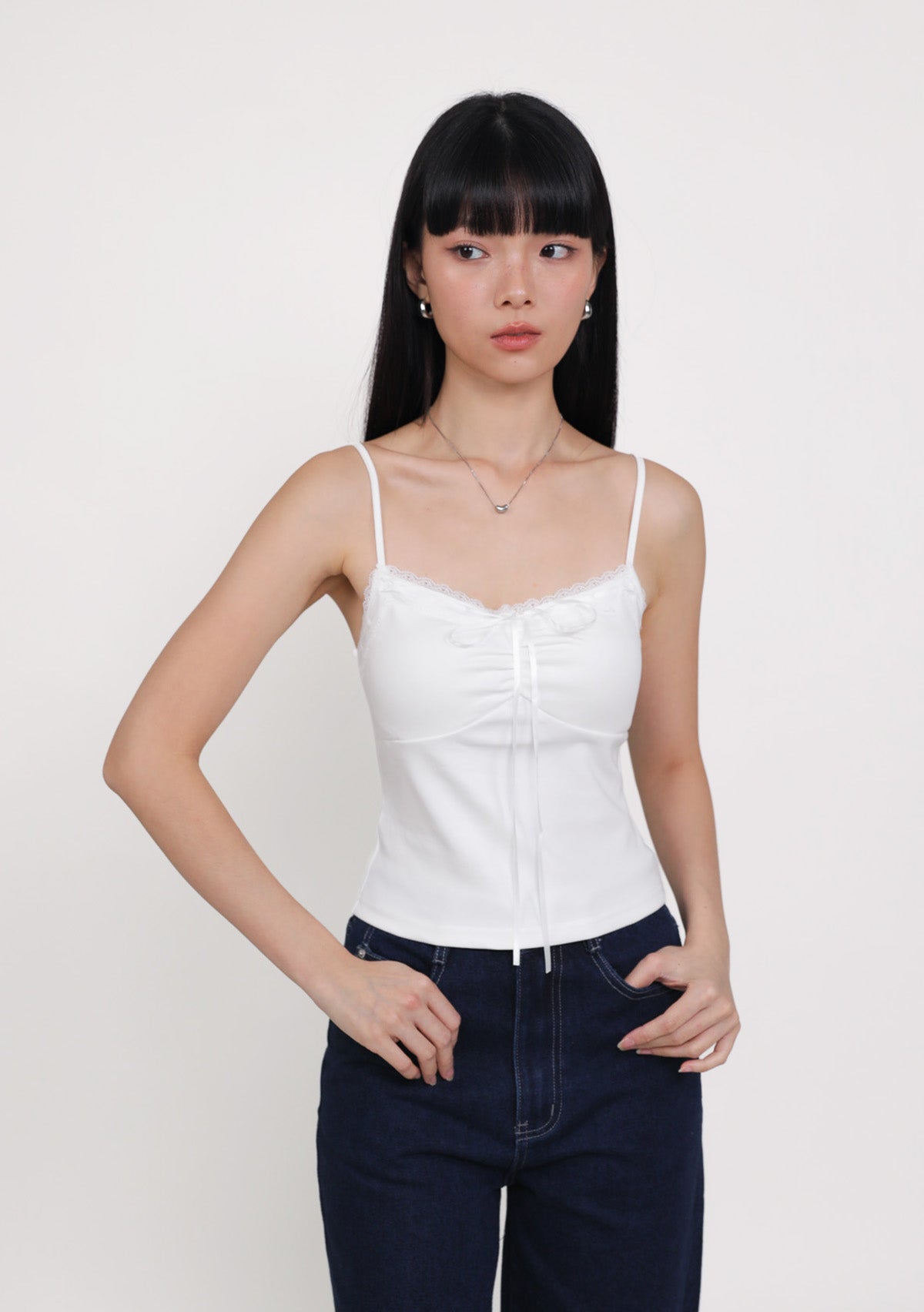 Lila Ribbon Lace Trim Padded Top – The Tinsel Rack